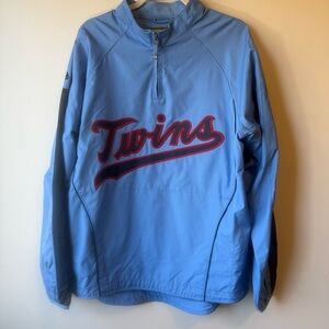 Minnesota Twins Cooperstown Cool Base 1/4 Zip Pull Over Windbreaker Vtg